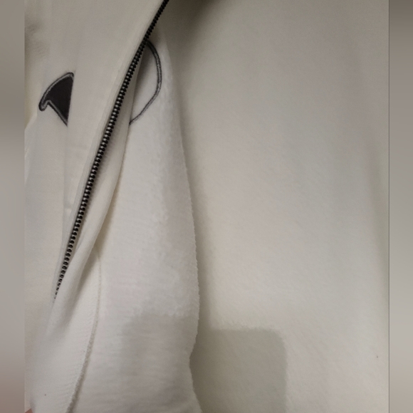 Unisex French Connection White Zip Up Sweater - Picture 6 of 8